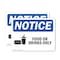 Signmission Food Or Drink Only Sign With Symbol, 7 in W x Rectangle, Vinyl Decal OS-2PACK-NS-D-57-L-12831 - alternate 1